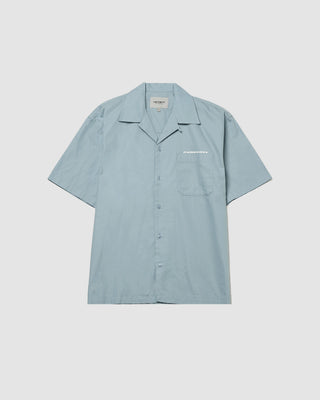 Carhartt WIP S/S Link Script Shirt Frosted Blue/White