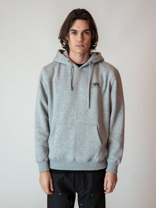 Alpha Industries Basic Hoody Small Logo Grey Heather