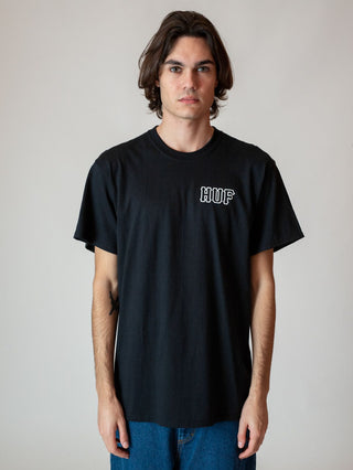 Huf Barb Wire Classic S/S Tee Black - 2i-dx-2