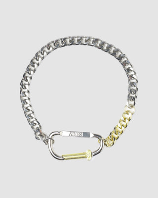 Aries Column Carabiner Silver Necklace