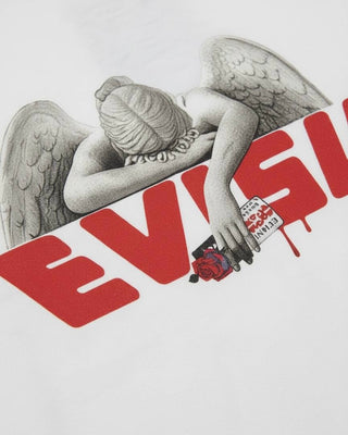 Evisu Ht Angel & Aerosol Spray Paint Printed Ss Tee Off White