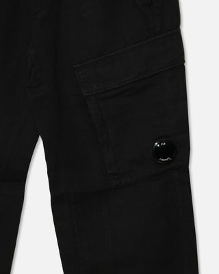 C.P Company Cotton/Linen Cargo Pants Black