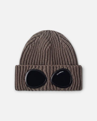 C.P Company Knit Cap In Extrafine Merino Wool Goggle Beanie Fallen Rock