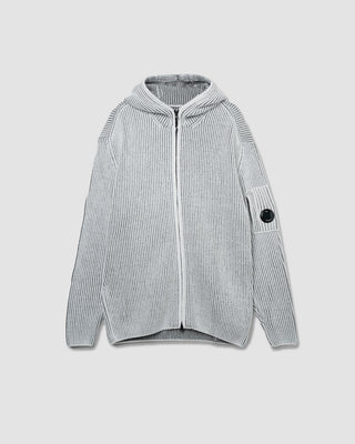 C.P Company Knitwear Cardigan Fleece Knit Gunmetal