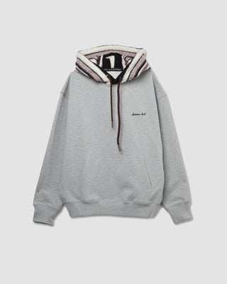 Andersson Bell Unisex Logo Embroidery Hoodie Grey