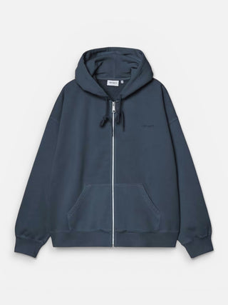 Carhartt WIP Hooded Benton Sweat Jacket Carbon Garment Dyed