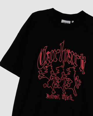 Carhartt WIP Hackwork T-Shirt Black heavy stone wash