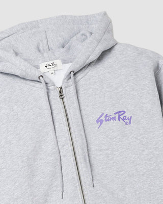 Stan Ray Stan OG Zip Hood Grey Marl/Navy Print