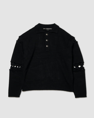 Andersson Bell Knitted Cut Out Polo Sweater