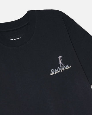Barbour Why Get Wet Graphic OS T-Shirt Black