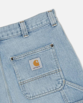 Carhartt WIP OG Double Knee Short Blue Heavy Worn Bleached