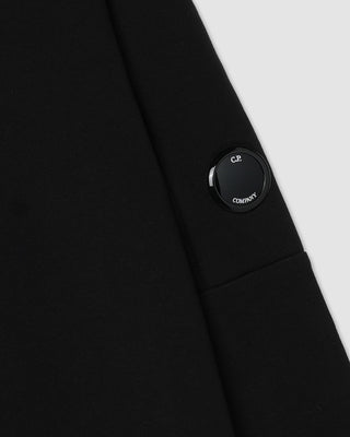 C.P Company Diagonal Raised Fleece Crewneck Lens Sweatshirt Black