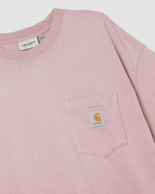 Carhartt WIP S/S Hudson Pocket T-Shirt Daphne Chalk Wash