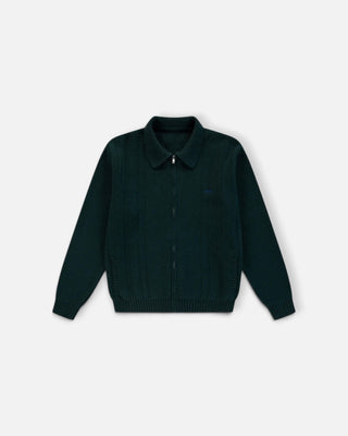 Arte Antwerp Cable Knit Zip Cardigan Green