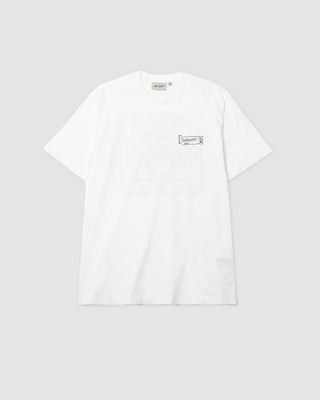 Carhartt WIP Stamp T-Shirt White/Black Stone