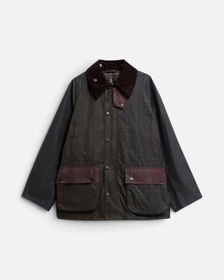 Barbour Patchwork OS Bedale Wax Jacket Olive
