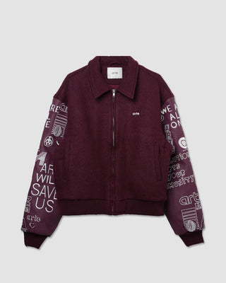 Arte Antwerp Art Saves College Jacket Bordeaux