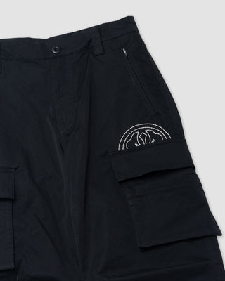 Evisu Woven Kamon & Seagull Emb Pants Black