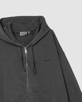 Carhartt WIP Hooded Benton Sweat Jacket Sweat Graphite garment dyed