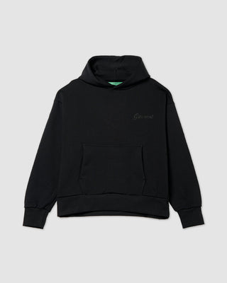 Garment Workshop Embroidered Hoodie Chaos Black