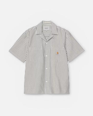 Carhartt WIP S/S Leavel Shirt Leavel Stripe Black/Wax