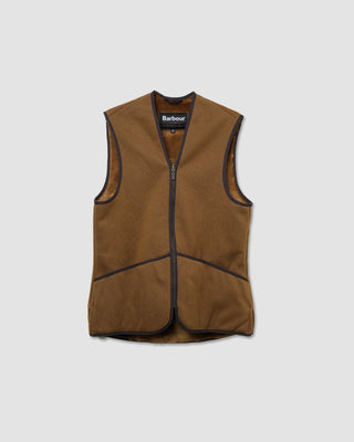 Barbour Warm Pile Waistcoat Zip Brown