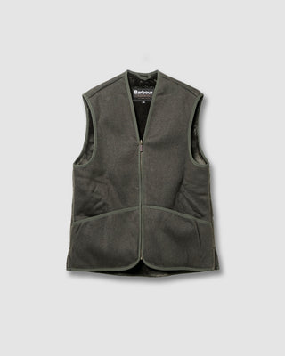 Barbour Warm Pile Waistcoat Zip Sage