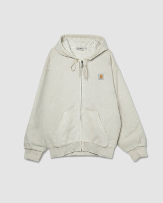 Carhartt WIP Hooded Vista Jacket Sweat Fleur De Sel garment dyed