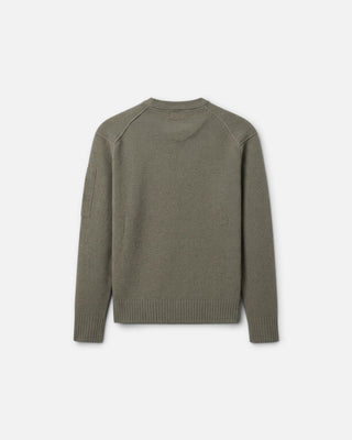 C.P Company Lambswool Lens Crewneck Contrast Sweater Fallen Rock