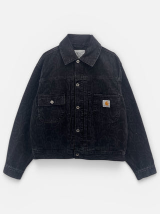 Carhartt WIP Belmar Jacket Snake Camo Black Heavy Stone Washed