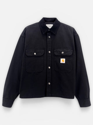 Carhartt WIP Prescott Shirt Jac Black/Black garment dyed