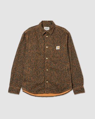 Carhartt WIP Conro Shirt Jac  Camo Leo, Tamarind/Tamarind garment dyed