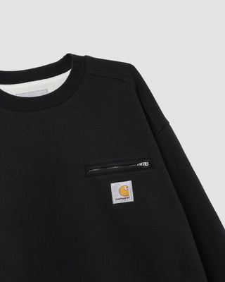 Carhartt WIP Detroit Sweatshirt Black stone washed