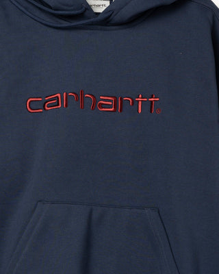 Carhartt WIP Hooded Carhartt Sweat Air Force Blue/Malbec