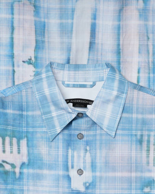 Andersson Bell Trompe L'Oeil Printed Check Shirts Blue