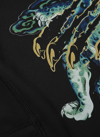 Evisu Ht Neon Leopard Printed Ss Tee Black