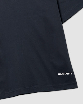 Carhartt WIP S/S Link Script T-Shirt Blue/White