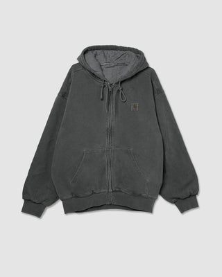 Carhartt WIP Hooded Vista Jacket Sweat Black garment dyed