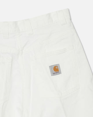 Carhartt WIP Brandon Short White RInsed