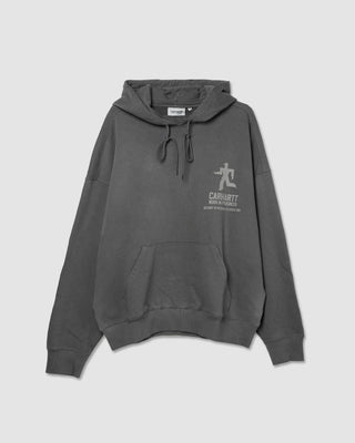 Carhartt WIP Hooded Distance Sweatshirt Sweat Graphite stone dyed