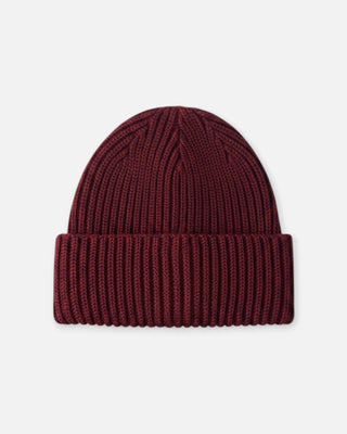 C.P Company Knit Cap In Extrafine Merino Wool Goggle Beanie Andorra Red