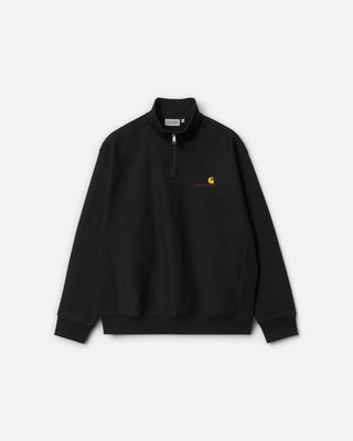 Carhartt WIP Half Zip American Script Sweatshirt Black