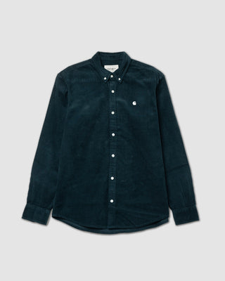 Carhartt WIP Madison Cord Shirt Duck Blue/Wax