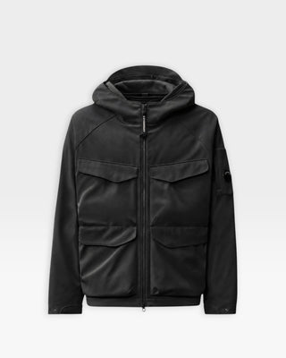 C.P. Company Shell-R Padded Hooded Lens Jacket Black