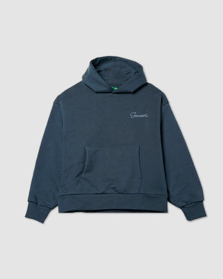 Garment Workshop Double Layer Hoodie With Double Embroidery Midnight Navy