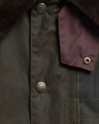 Barbour Patchwork OS Bedale Wax Jacket Olive