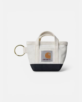 Carhartt Mini Tote Bag Keychain Natural/ Blue