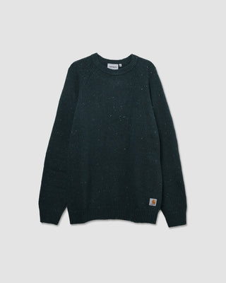 Carhartt WIP Anglistic Sweater Speckled Deep Lagoon