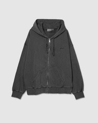 Carhartt WIP Hooded Benton Sweat Jacket Sweat Graphite garment dyed
