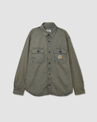 Carhartt WIP Tigan Shirt Jacket Blue/Leather Garmet Dyed